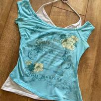 KOSY Subculture Woman Clothing Y2K Punk T-shirts American Vintage Sweet Sexy Short Female Clothing Green Summer Casual Popular Tops L blue