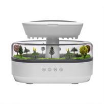 Raindrop Humidifier White Noise Machine LED Lights Drip Music Ultrasonic Bedroom Diffuser for Sleep Type 2 gray
