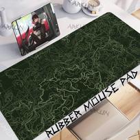 Dark Green Topographic Contour Map Large Gaming Mouse Pad Grid Line Abstract Geographical Desk Mat Non Slip Decor Gift 800x300x3mm