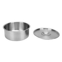 Rustless Steel Steaming Bowl Round Deep Bowl High Temperature Resistant Egg Custard Bowl Thickened Polished Inner Wall