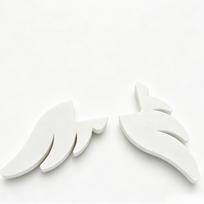 Laptop And Computer Monitor Ear Ornament Self-Adhesive Creative Ornament Stand (Monitor Not Included) white