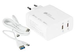 Good Connections GC 140W USB Fast Charger with GaN Technology, 2x USB-C, PD 3.1, QC 5.0, PPS – White