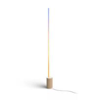 Philips Hue White  AND  Color Ambiance Gradient Signe Floor Lamp, Oak