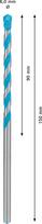 Universalus kietlydinio grąžtas BOSCH Multi Construction, 6,0x150,0 mm, 1 vnt.