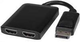 PREMIUMCORD adapteris DisplayPort – 2x HDMI, MST, plėtinys + veidrodis + 2 vaizdai, 4K*2K@30Hz