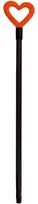 Nlle Profi Brush Style Handle Love 131,2 cm įvairių spalvų, žalios citrinos/šviesiai mėlynas/oranžinis/alyvinis