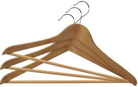 ORDINETT Drabužių pakabos 6 vnt. medinės Mediena 44,5 cm