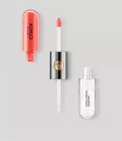 Orange Oranžinis Kiko Milano dvipusis lūpų blizgis spalva 114 Oranžinis Raudona