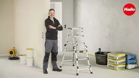 Hailo Teleskopinės kopėčios Master DTL100 / aliuminis / 2x4 - 2x6 laipteliai