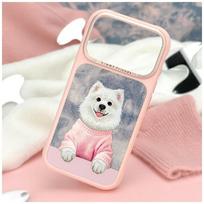 Rožinis NIMMY GENTLE PETS SERIJOS ŠUO dėklas IPHONE 18 Pro Max/17 Pro Max, suderinamas su MagSafe