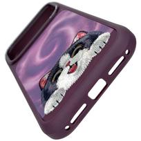 Violetinis NIMMY BIG EYED LYING CREAM CAT dėklas IPHONE 18 Pro/17 Pro, suderinamas su MagSafe
