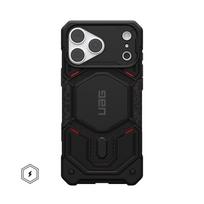 Juodo kevlaro UAG Urban Armor Gear Monach Pro dėklas IPHONE 18 Pro Max/17 Pro Max, suderinamas su MagSafe