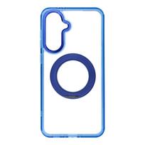 Tamsiai mėlynas Frame Circle Stand dėklas Samsung A36, suderinamas su MagSafe