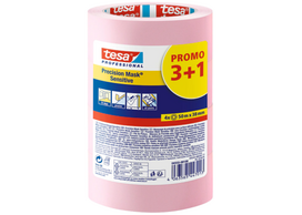 Dažymo juosta tesa® Precision Mask 4333, akcija 3+1, jautriems paviršiams 14d., 50m (įv.pločiai)