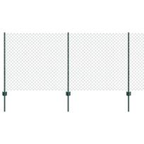 vidaXL Grandininės tvoros su stulpeliu 10 x 1 m PVC dengtas plienas