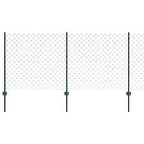 vidaXL Grandininės tvoros su stulpeliu 10 x 1 m PVC dengtas plienas