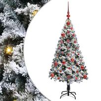 vidaXL Dirbtinė Kalėdų eglutė Balta 120 cm PVC ir Plienas ir Plastikas