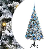vidaXL Dirbtinė Kalėdų eglutė Balta 120 cm PVC ir Plienas ir Plastikas