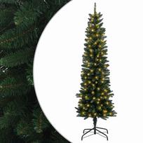 vidaXL Dirbtinis lieknas Kalėdų medis 150 cm 150 LED Šilta balta