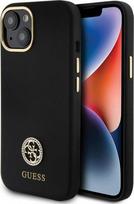 GUESS KIETAS SILIKONINIS DĖKLAS, SKIRTAS IPHONE 15 14 13 6.1 COLIO SU STRASS LOGOTIPU 4G