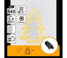 Aigostar -LED Lauko kalėdinė dekoracija 540xLED/6W/230V IP44 šiltai balta 45cm eglutė