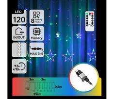Aigostar - LED Lauko kalėdinė girlianda 120xLED/8 funkcijų 6x0,6m IP44 daugiaspalvė + su nuotoliniu pulteliu