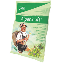 Žolelių pastilės su medumi, salyklu ir augalų ekstraktais SALUS ALPENKRAFT, 75 g
