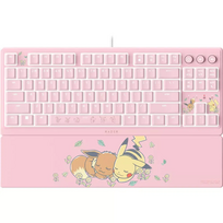 Razer Ornata V3 Tenkeyless | Gaming keyboard | Wired | US | Razer Mecha-Membrane Switches | Wrist Rest | Pikachu Eevee Edition