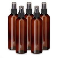 Rudas PET butelis 250 ml su juodu purkštuvu, 5 vnt. rinkinys