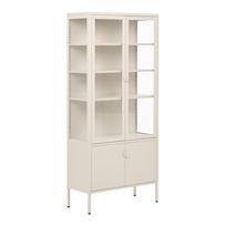 Kreminės spalvos iš plieno vitrina 80x180x35 cm Brisbane – House Nordic