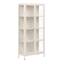 Kreminės spalvos iš plieno vitrina 80x175x35 cm Brisbane – House Nordic