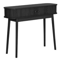 Juodos spalvos iš pušies masyvo konsolinis staliukas 30x100 cm Nikoo – House Nordic