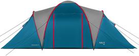 Keturvietė palapinė Nils Camp Highland IV NC6431, mėlyna sp./raudona sp./pilka sp., 450 cm x 210 cm x 190 cm