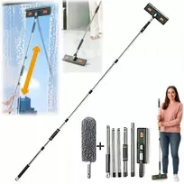 Teleskopinis langų valytuvas 3in1 su nubraukikliu, 72–210 cm