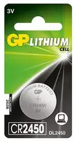GP Battery GP Batteries ličio elementas CR2450, vienkartinė baterija, CR2450, ličio, sagos/denarų, 3 V, 1 vnt.