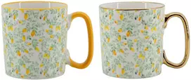 Home4You Puodeliai „FRIENDS“, 2 vnt., 450 ml, su citrinomis