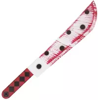 Kraujuota klouno mačetė 56 cm – Helovino aksesuaras