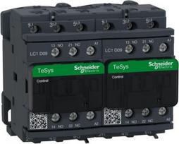 Reversing Contactor, TeSys Deca, 3P(3NO), AC-3, <=440V, 9A, 24V AC 50/60Hz coil, with mechanical int LC2D09B7 | 3389110383201