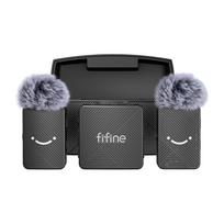 Fifine M9 prisegamo mikrofono komplektas (juodas)