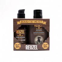 REUZEL Beard Try Me barzdos priežiūros rinkinys: nenuplaunamas prausiklis, 100 ml + serumas, 50 ml