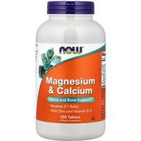 NOW Foods, Magnis ir kalcis su cinku ir vitaminu D-3, 250 tablečių