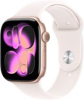 Apple Watch Series 11 GPS + Cellular 46mm Rose Gold Aluminum Case with Sport Band (light blush) - M/L | MFCJ4ZR/A | 0195950630848