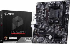 MSI Motherboard PRO A520M-S AM5 2DDR4 mATX | PRO A520M-S | 4711377465847