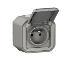 Legrand - Lauko kištukinis lizdas PLEXO 250V IP55 pilkas