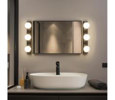BRILAGI - RINKINYS 2x LED Vonios sieninis šviestuvas HOLLYWOOD 3xLED/3W/230V 39 cm IP44 juoda