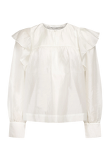 Second Female - Dream Ruffle Blouse - Marškinėliai ilgomis rankovėmis - Balta