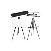 Metalinis trikojis reguliuojamas tapybos molbertas lauke, su dėklu, juodos spalvos, 158 cm