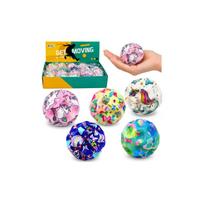 Putos kamuoliukas su įdubimais, skirtas atšokti, antistresinis, su vienaragiais, 7 cm MIX 1vnt