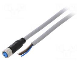 Connection lead | M8 | PIN: 4 | straight | 5m | plug | 60VAC | 4A | -30÷80°C
