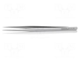 Tweezers: straight | 140mm | Blade tip shape: sharp | universal